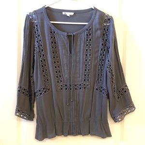 Dark Gray Boho blouse size PS